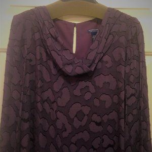 NWT Tanner Doncaster Lined Wine Purple Chiffon Blouse size 6